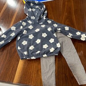 Toddler girl’s winter fleece set